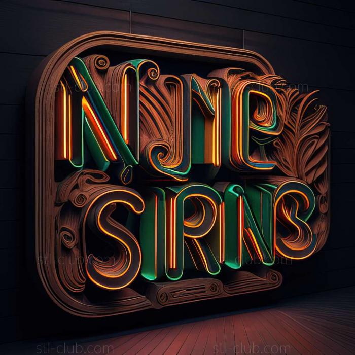 3D model neon signs (STL)